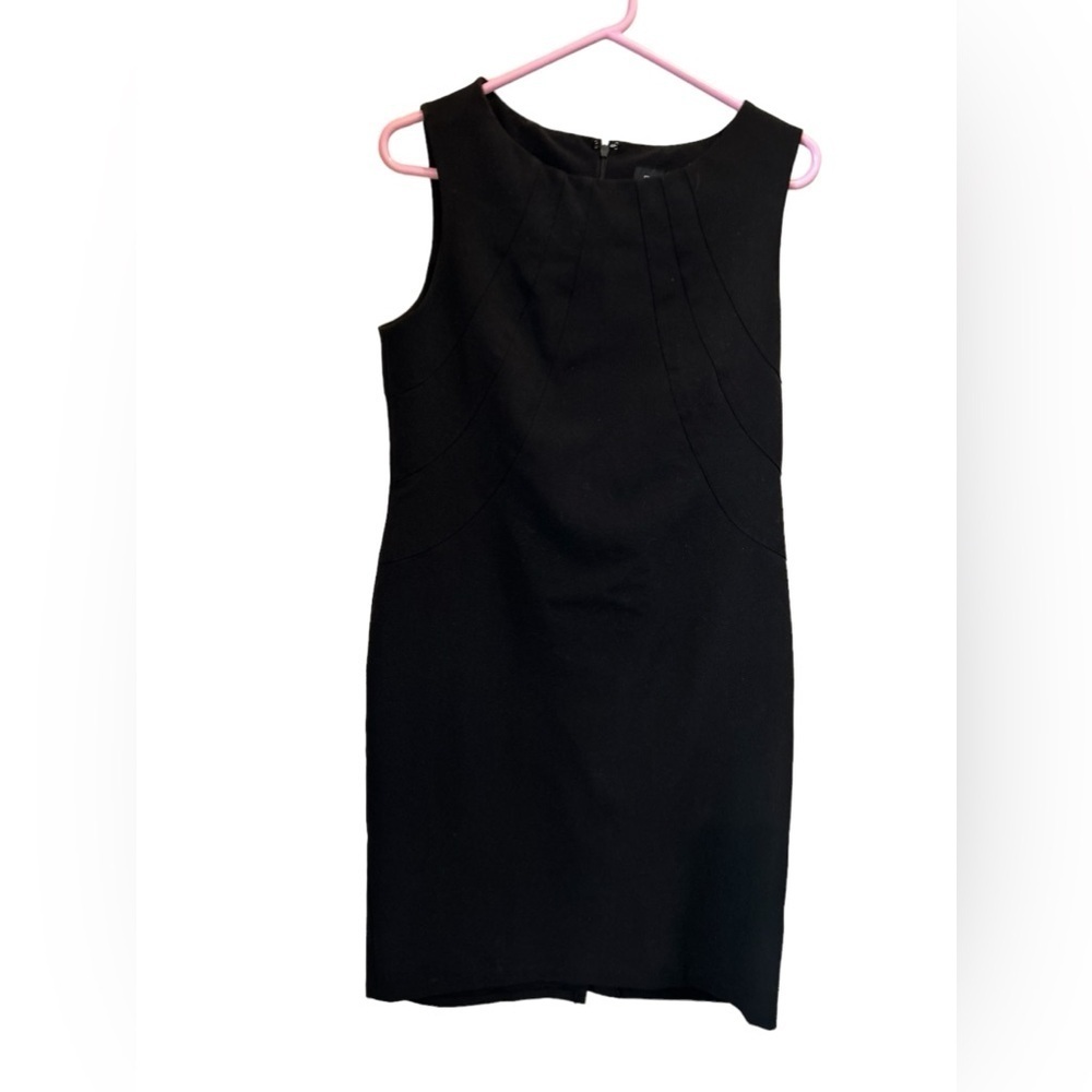 Black Label by Evan Picone Women's Black Sheath Dress Size 10 Midi Sleeveless